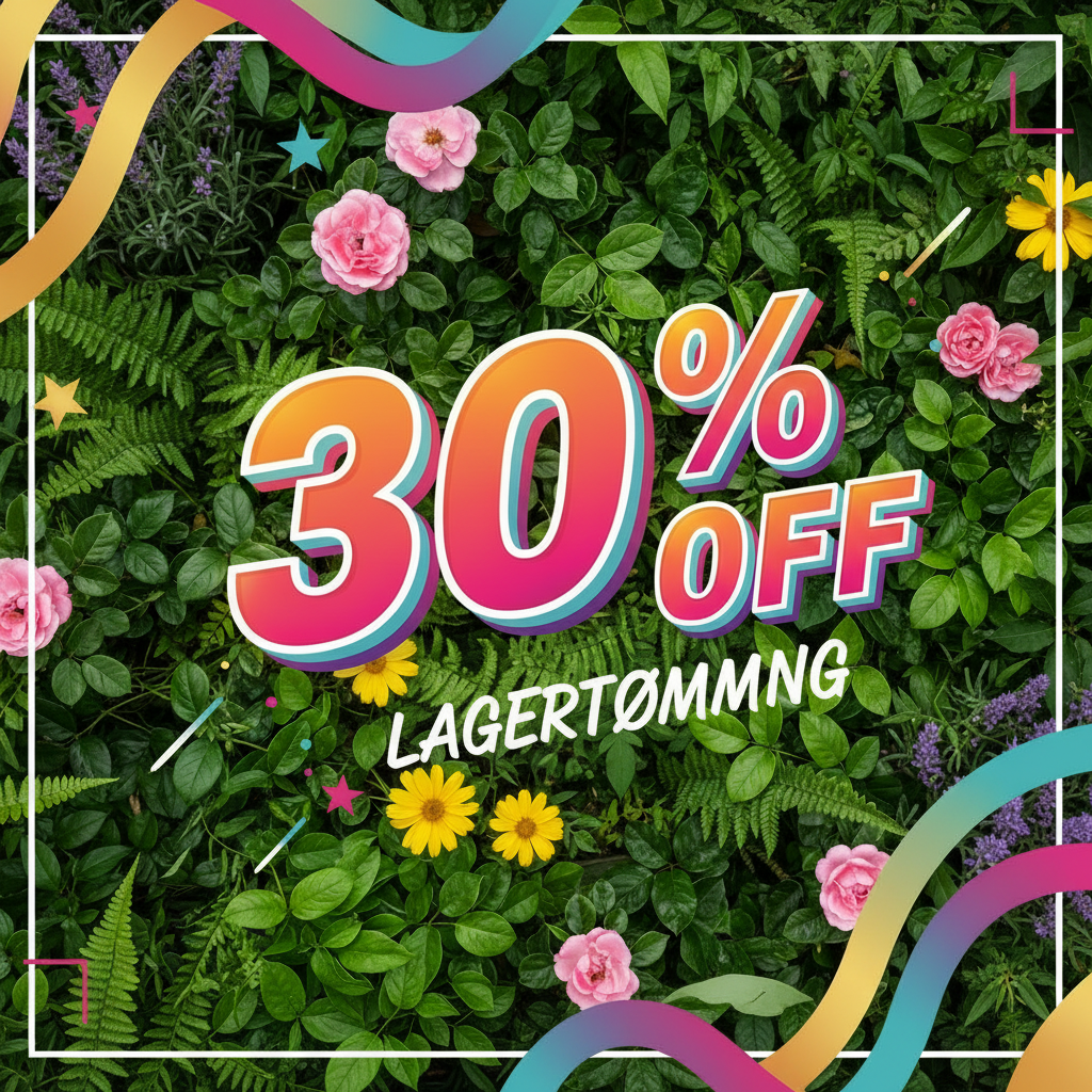 SALG 30% - lagertømming